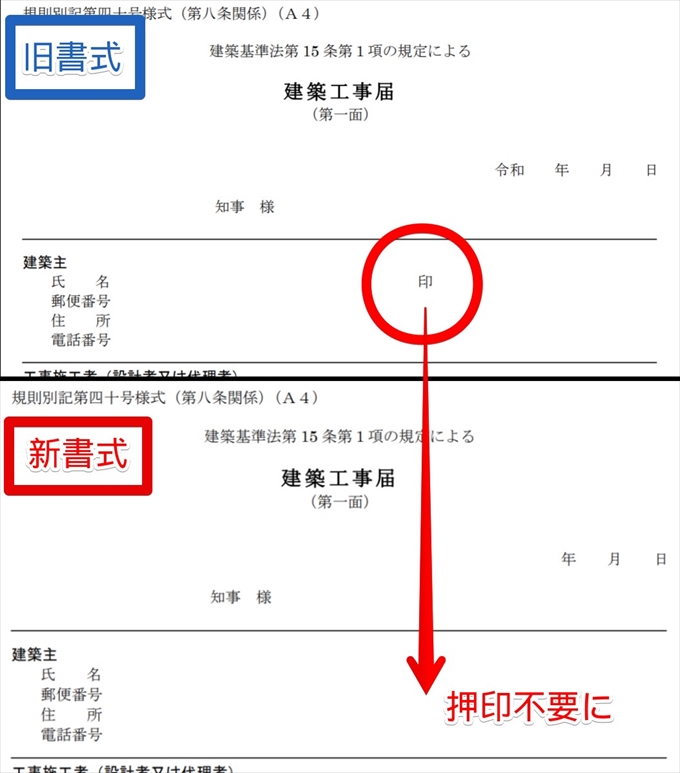 令和元年6月25日以降の申請書4面の書き方など 書式が新しくなります